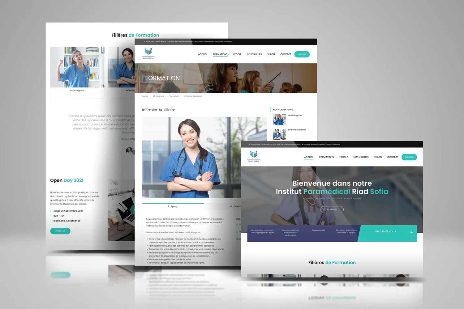 InstitutMockup Création site web pour institue de santé