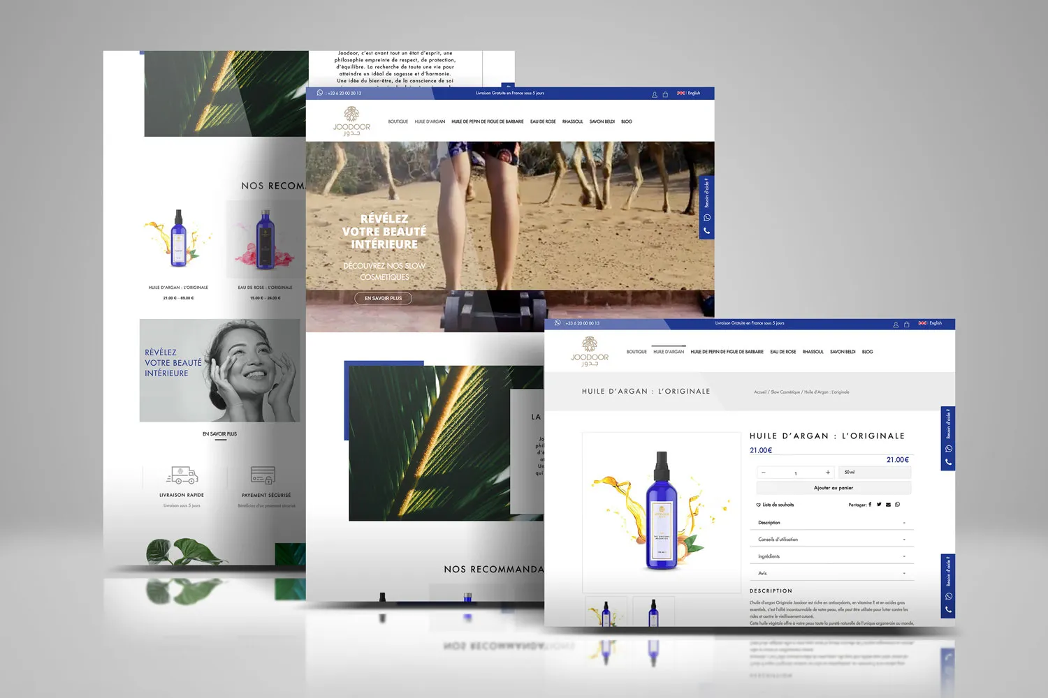 JooDoorMockup Création site web pour une marque cosmétique