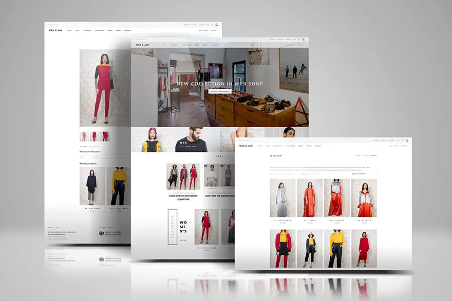 Web-1 création site E-commerce pour max and yan