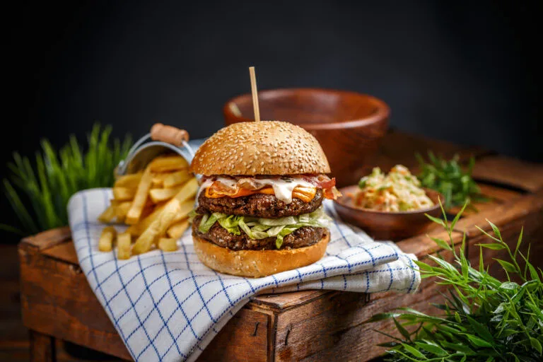 Still life of hamburger Still life of hamburger