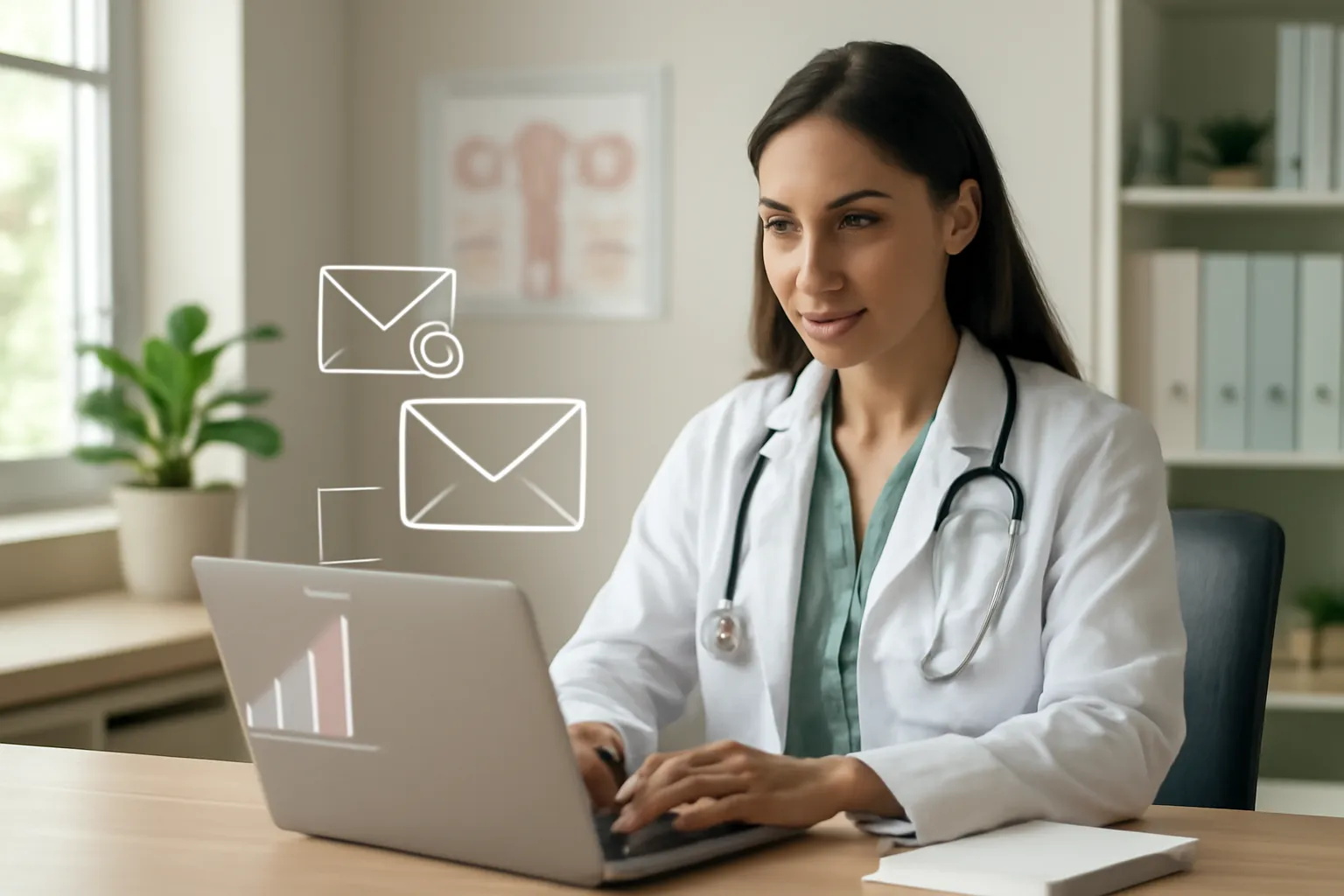 Illustration pour : Email marketing : la stratégie pour gynécologue