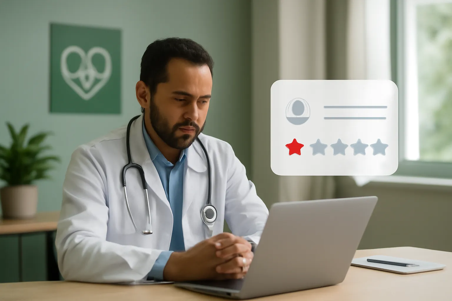 Illustration pour : Comment répondre aux avis négatifs en tant que cardiologue