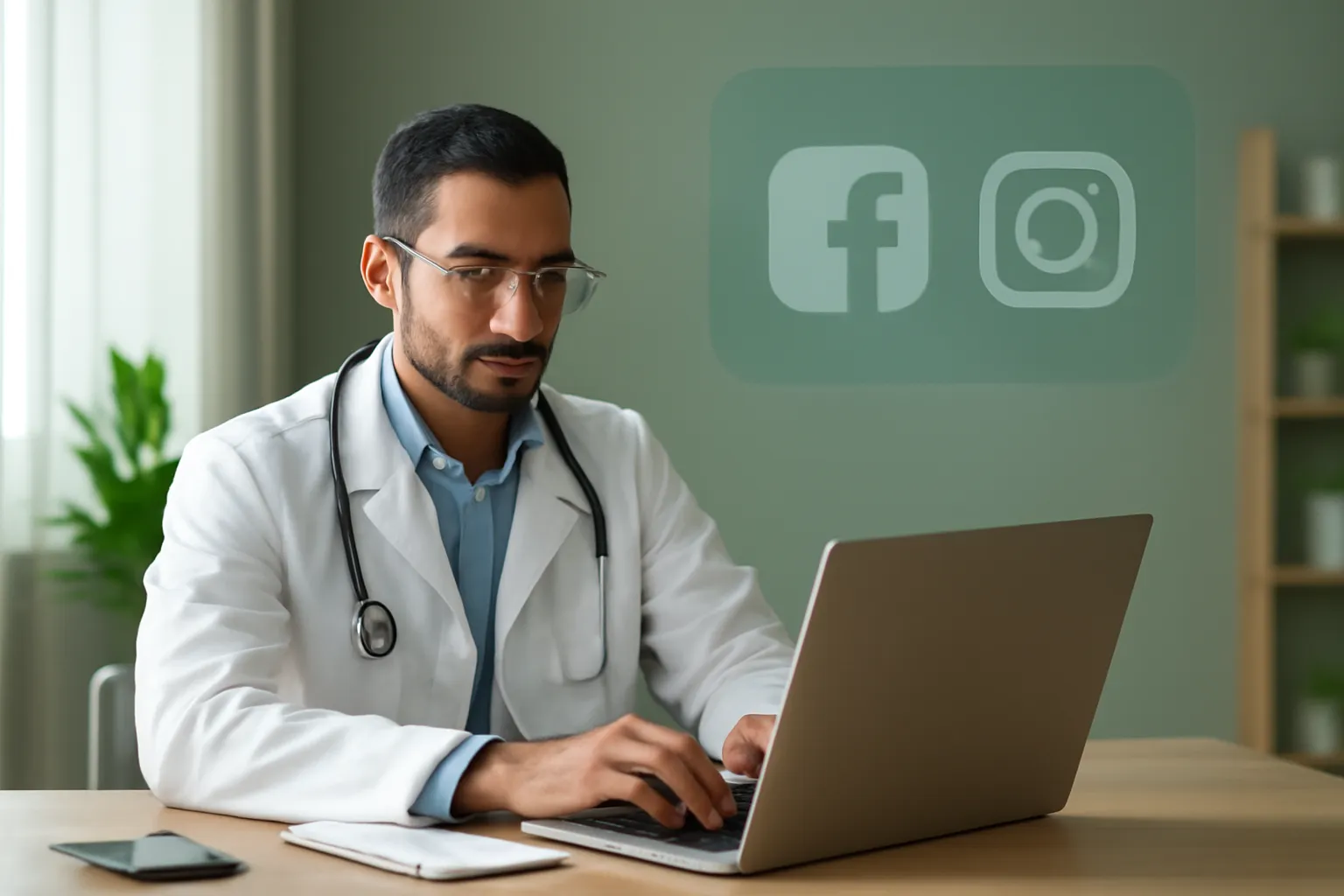 Illustration pour : La publicité Facebook et Instagram pour clinique médicale