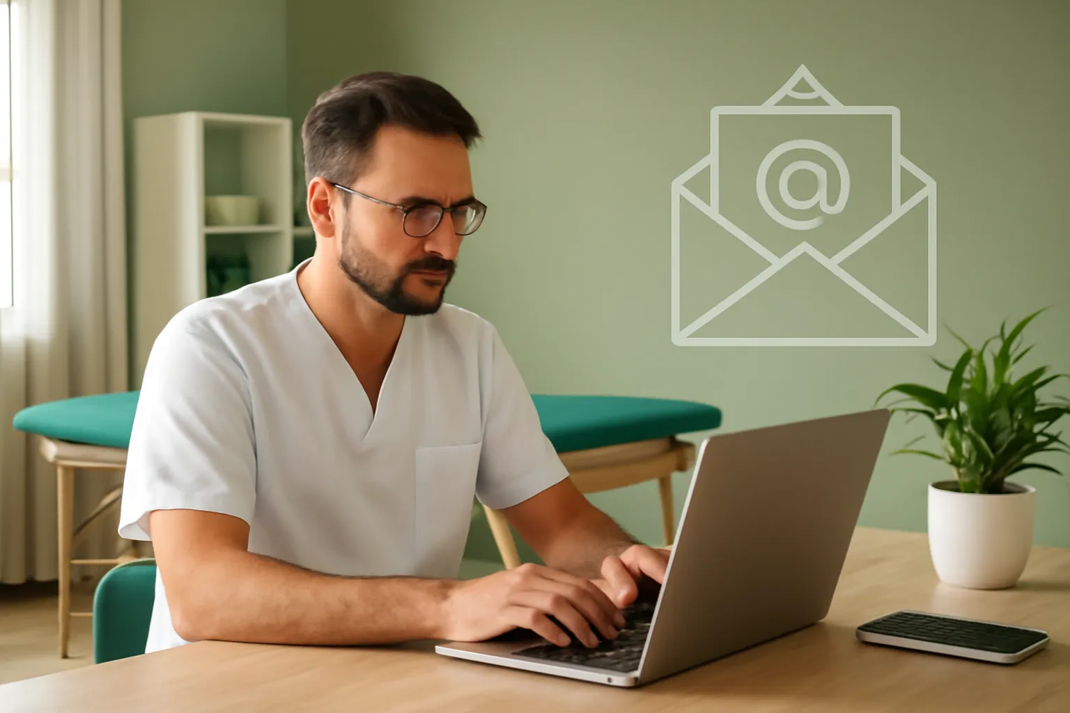 Illustration pour : Email marketing pour kinésithérapeute : fidéliser ses patients en Suisse