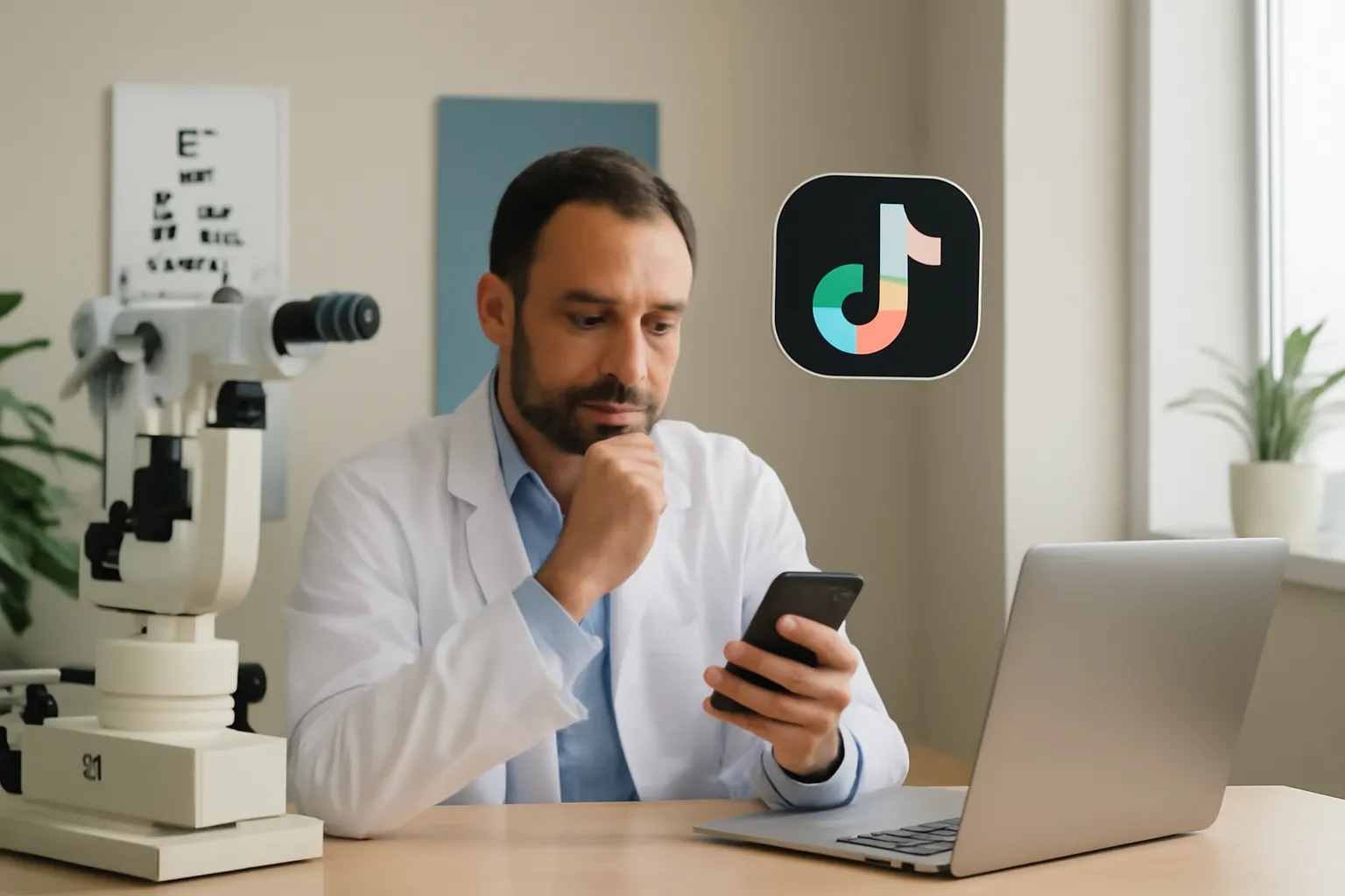 Illustration pour : TikTok pour ophtalmologue : faut-il s'y mettre ? à Paris
